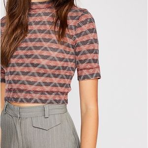 Free people intimately cropped knit diamond weave